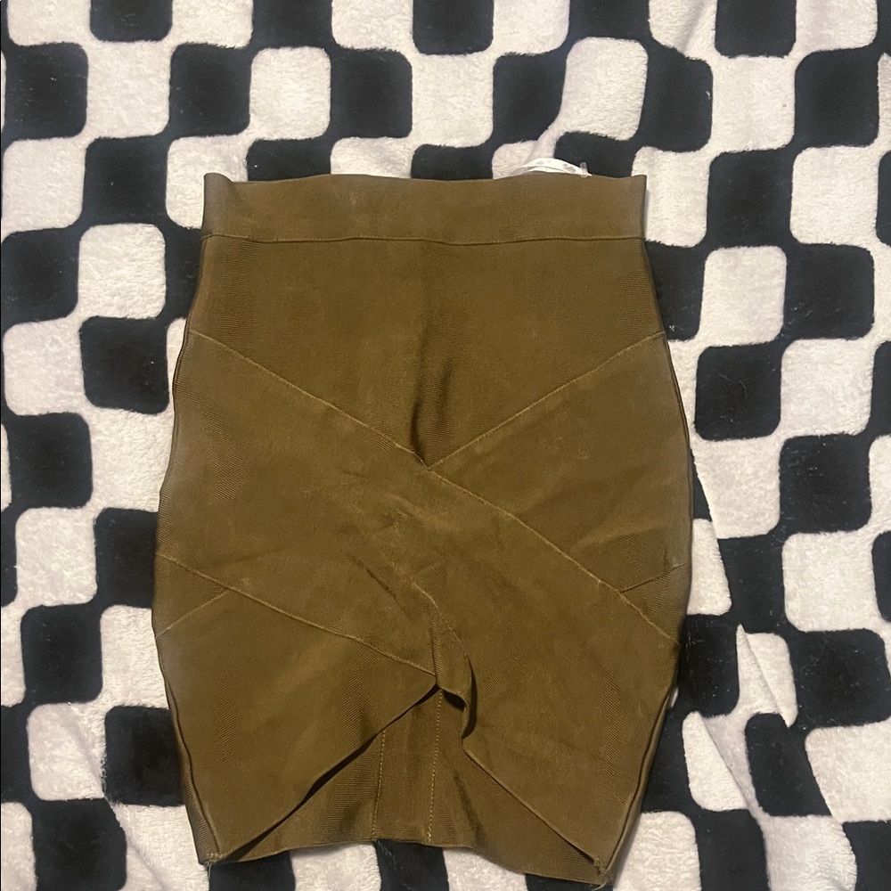 Hot Miami Styles Brown Pencil Skirt